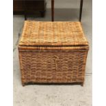 A Wicker log basket