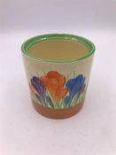 A Clarice Cliff Crocus pattern pot