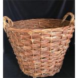 A Wicker log basket