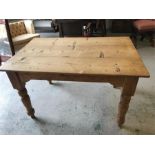 An Antique pine table 80cm W x 122cm L x 74cm H.