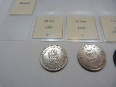 A selection of twenty four coins from 1886 onwards from Brunei.