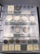 An album of Austrian coins from the 1600's onwards, catalogued and labelled.