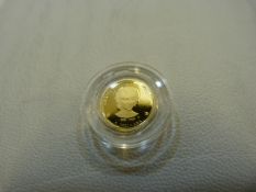 A 1997 Cook Islands 5 Dollar gold coin, proof like.