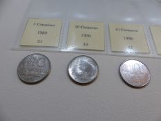 A selection of one hundred and thirty five Brazilian coins from 1828 onward of various denominations