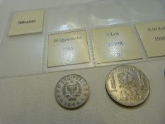 A Selection of Albania coins to include 0.05 Lek 20 Qindarka, 1 Lek, 0.5 Lek, 2 Lek, 1 Lek, 1 Lek,