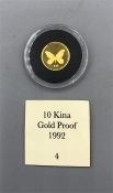 A 10 Kina Gold Proof 1992