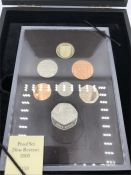 A 2008 Great Britain proof set, new reverse.