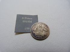 A George V Australian six pence 1918 (F)