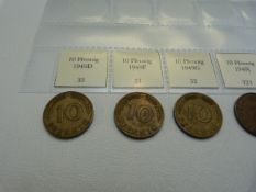 A selection of approx 106 x 10 Pfennig German coins of various issues, conditions, years. From