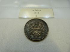 Essequibo and Demerary George III 1813 1/2 Stiver coin (EF)