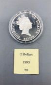 A Silver Proof Belize 1993 crown