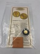 Alderney 1 pound coin from the Royal Mint in .999 fine gold 1.244 gms.
