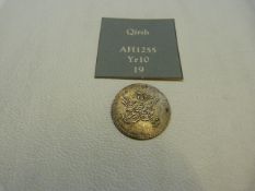 A Egyptian Qirsh silver coin dated 1839 (AEF)
