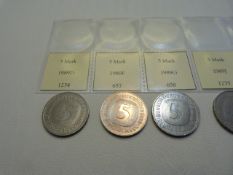 A selection of approx 116 German coins of various denominations, issues, conditions, years. 1951 -