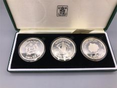 50 Dirhams Three Coin Silver Proof Set 1975 Original Box (Royal Mint)