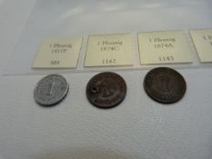 A selection of approx 97 x 5 pfennig, 2 Pfennig and 1 Pfennig German coins of various issues,
