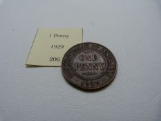 A George V Australian 1929 penny (AEF)