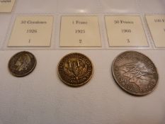 A selection of coins from the Cameroon, 50 Centimes, Mint Set, 500 Riels, 200 Reils, 100 Riels, 50