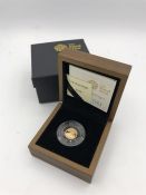 A 2010 United Kingdom 1/4 Sovereign, proof coin in box