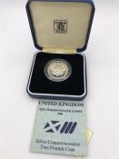 A 1986 Silver Commemorative Two pound coin for XIII Commonwealth Games held in Edinburgh