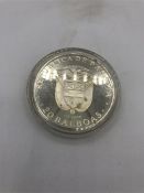 A 1974 Republic DE Panama 20 Balboas coin