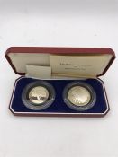 A silver proof set for The Democratic Republic of Madagascar 1978, 10 Arrary and 20 Arrary
