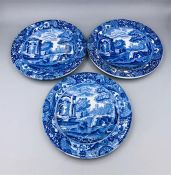 Blue oval Copeland Spode's Italian England Copeland indent with crown side plate 5.5" Jan 1915