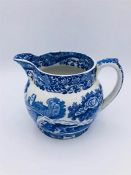 Blue oval Copeland Spode's Italian England cream Jug 4" high 3.15" diameter Blue number (10)