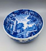 Blue oval Copeland Spode's Italian England bowl 6.5" diameter