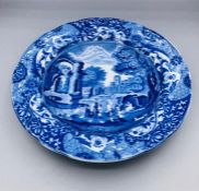 Blue oval Copeland Spode's Italian England Copeland indent with crown cereal bowl 7.5" diam Indent