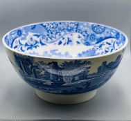 Copeland & Garrett Late Spode in blue and indent bowl 11.5" diam by 5" high Indent number (30)