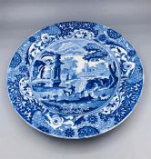 SPODE in blue SPODE indent plate 8" diam