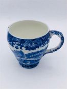 Blue oval Copeland Spode's Italian England unusual cup 3.5" high reg no. 766049 Blue number (1)