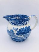 SPODE in blue Round jug 6" high 4.5" diameter Blue number (x)