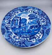 Blue oval Copeland Spode's Italian England Copeland indent with crown plate 8.5" diam July 1927 Blue