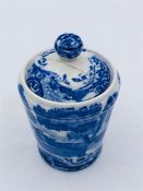 Blue oval Copeland Spode's Italian England salt pot with lid