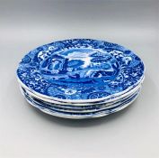 Blue oval Copeland Spode's Italian England Copeland indent with crown side plate 6" Blue number (26)