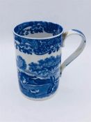 Blue oval Copeland Spode's Italian England mug 4.75" high 3" diameter