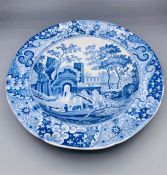 SPODE in blue SPODE indent cereal bowl 8" diam Indent number (4)