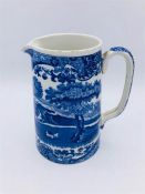 Blue oval Copeland Spode's Italian England milk jug 5.25" tall Blue number (7) Indent number (32)