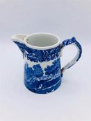 Blue oval Copeland Spode's Italian England milk jug 4" tall Blue number (24) Indent number (36)