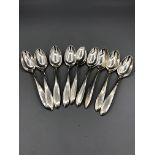 A set of nine Sterling silver teaspoons