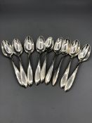 A set of nine Sterling silver teaspoons