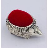 A Silver Hedgehog pincushion