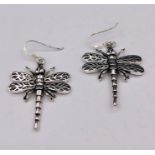 A Pair of Dragonfly Drop Earrings