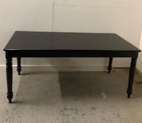 A Black dining table