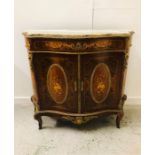 A French style cabinet with marble top.