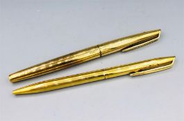 Two Waterman pens 18ct gold nib.