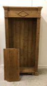 A Pine Bookcase with pillar detail to sides.