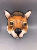 A Trophy Style Ceramic Fox Head
